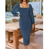 image:imageZESICA Womens Fall Long Sleeve Wedding Guest Midi DressesDarkblue