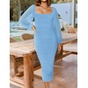 image:imageZESICA Womens Fall Long Sleeve Wedding Guest Midi DressesLightblue