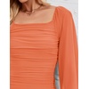 image:imageZESICA Womens Fall Long Sleeve Wedding Guest Midi DressesOrange