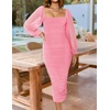 image:imageZESICA Womens Fall Long Sleeve Wedding Guest Midi DressesPink