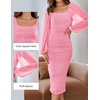 image:imageZESICA Womens Fall Long Sleeve Wedding Guest Midi DressesPink
