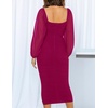 image:imageZESICA Womens Fall Long Sleeve Wedding Guest Midi DressesPlum