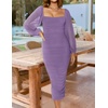 image:imageZESICA Womens Fall Long Sleeve Wedding Guest Midi DressesPurple