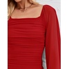 image:imageZESICA Womens Fall Long Sleeve Wedding Guest Midi DressesRed