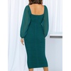 image:imageZESICA Womens Fall Long Sleeve Wedding Guest Midi DressesTeal
