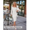 image:imageZESICA Womens Fall Long Sleeve Wedding Guest Midi DressesWhite