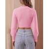 image:imageZESICA Womens Fall Mock Neck Cropped Sweaters Long Sleeve Pullover TopsHotpink