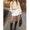 image:imageZESICA Womens Fall Mock Neck Cropped Sweaters Long Sleeve Pullover TopsIvory