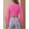 image:imageZESICA Womens Fall Mock Neck Cropped Sweaters Long Sleeve Pullover TopsRose