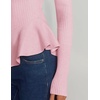 image:imageZESICA Womens Fall Ruffle Peplum Sweaters Cropped Pullover TopsPink