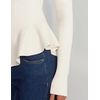 image:imageZESICA Womens Fall Ruffle Peplum Sweaters Cropped Pullover TopsWhite