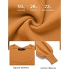 image:imageZESICA Womens Fall Slit Knit Long Sleeve Bodycon Sweater DressGoldentea