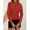 image:imageZESICA Womens Fall Sweaters Crewneck Cinched Waist Pullover TopsRed