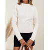image:imageZESICA Womens Fall Sweaters Crewneck Cinched Waist Pullover TopsWhite