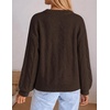 image:imageZESICA Womens Fall Winter Cable Knit Oversized Cozy Knit Pullover SweatersBrown