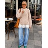 image:imageZESICA Womens Fall Winter Cable Knit Oversized Cozy Knit Pullover SweatersLight Khaki