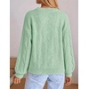 image:imageZESICA Womens Fall Winter Cable Knit Oversized Cozy Knit Pullover SweatersSage Green