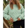 image:imageZESICA Womens Fall Winter Cable Knit Oversized Cozy Knit Pullover SweatersSage Green