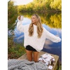 image:imageZESICA Womens Fall Winter Cable Knit Oversized Cozy Knit Pullover SweatersWhite