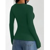 image:imageZESICA Womens Fall Winter Cozy Sweaters Fitted Knit Pullover TopsDarkgreen