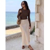 image:imageZESICA Womens Fall Winter Cozy Sweaters Fitted Knit Pullover TopsTaupe