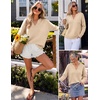 image:imageZESICA Womens Fall Winter Cozy Sweaters V Neck Loose Warm Pullover TopsApricot