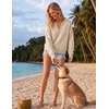 image:imageZESICA Womens Fall Winter Cozy Sweaters V Neck Loose Warm Pullover TopsApricot