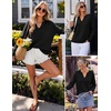 image:imageZESICA Womens Fall Winter Cozy Sweaters V Neck Loose Warm Pullover TopsBlack