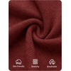 image:imageZESICA Womens Fall Winter Cozy Sweaters V Neck Loose Warm Pullover TopsBurgundy