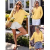 image:imageZESICA Womens Fall Winter Cozy Sweaters V Neck Loose Warm Pullover TopsButter Yellow