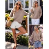 image:imageZESICA Womens Fall Winter Cozy Sweaters V Neck Loose Warm Pullover TopsOats