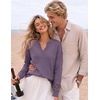 image:imageZESICA Womens Fall Winter Cozy Sweaters V Neck Loose Warm Pullover TopsPurple