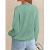 image:imageZESICA Womens Fall Winter Cozy Sweaters V Neck Loose Warm Pullover TopsSage
