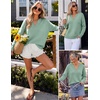 image:imageZESICA Womens Fall Winter Cozy Sweaters V Neck Loose Warm Pullover TopsSage