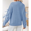 image:imageZESICA Womens Fall Winter Cute Bow Long Sleeve Oversized SweatersBlue