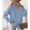 image:imageZESICA Womens Fall Winter Cute Bow Long Sleeve Oversized SweatersBlue