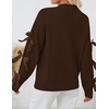 image:imageZESICA Womens Fall Winter Cute Bow Long Sleeve Oversized SweatersCaramel