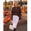image:imageZESICA Womens Fall Winter Cute Bow Long Sleeve Oversized SweatersCaramel