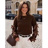 image:imageZESICA Womens Fall Winter Cute Bow Long Sleeve Oversized SweatersCaramel