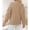 image:imageZESICA Womens Fall Winter Cute Bow Long Sleeve Oversized SweatersKhaki