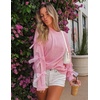 image:imageZESICA Womens Fall Winter Cute Bow Long Sleeve Oversized SweatersPink