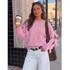 image:imageZESICA Womens Fall Winter Cute Bow Long Sleeve Oversized SweatersPink