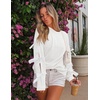 image:imageZESICA Womens Fall Winter Cute Bow Long Sleeve Oversized SweatersWhite