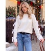 image:imageZESICA Womens Fall Winter Cute Bow Long Sleeve Oversized SweatersWhite