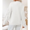 image:imageZESICA Womens Fall Winter Cute Bow Long Sleeve Oversized SweatersWhite
