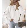 image:imageZESICA Womens Fall Winter Cute Bow Long Sleeve Oversized SweatersWhite