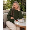 image:imageZESICA Womens Fall Winter Cute Bow Tie Oversized SweatersArmygreen