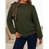 image:imageZESICA Womens Fall Winter Cute Bow Tie Oversized SweatersArmygreen