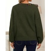 image:imageZESICA Womens Fall Winter Cute Bow Tie Oversized SweatersArmygreen