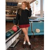 image:imageZESICA Womens Fall Winter Cute Bow Tie Oversized SweatersBlack